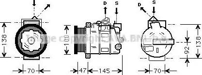 Ava Quality Cooling MSAK390 - Компресор, кондиціонер avtolavka.club