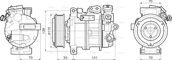 Ava Quality Cooling MSAK786 - Компресор, кондиціонер avtolavka.club