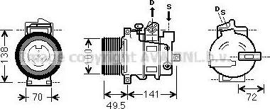 Ava Quality Cooling MS K476 - Компресор, кондиціонер avtolavka.club