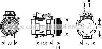 Ava Quality Cooling MSK558 - Компресор, кондиціонер avtolavka.club