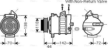 Ava Quality Cooling MSK573 - Компресор, кондиціонер avtolavka.club