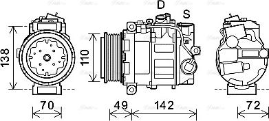 Ava Quality Cooling MSK644 - Компресор, кондиціонер avtolavka.club