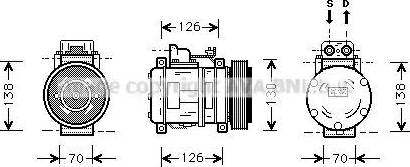 Ava Quality Cooling MS K054 - Компресор, кондиціонер avtolavka.club