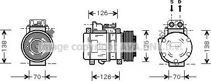 Ava Quality Cooling MS K084 - Компресор, кондиціонер avtolavka.club