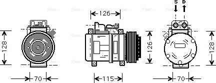 Ava Quality Cooling MS K087 - Компресор, кондиціонер avtolavka.club