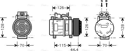 Ava Quality Cooling MS K116 - Компресор, кондиціонер avtolavka.club