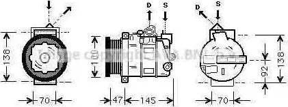 Ava Quality Cooling MS K390 - Компресор, кондиціонер avtolavka.club