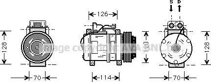 Ava Quality Cooling MS K274 - Компресор, кондиціонер avtolavka.club