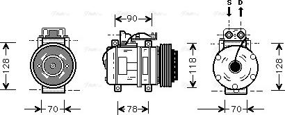 Ava Quality Cooling MS K275 - Компресор, кондиціонер avtolavka.club