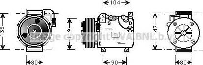 Ava Quality Cooling MTAK020 - Компресор, кондиціонер avtolavka.club