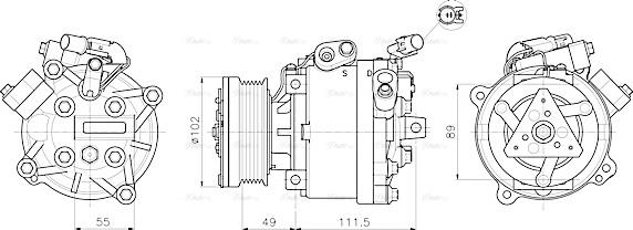 Ava Quality Cooling MTAK294 - Компресор, кондиціонер avtolavka.club