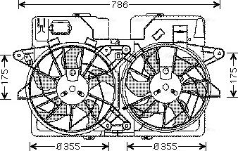 Ava Quality Cooling MZ7532 - Вентилятор, охолодження двигуна avtolavka.club