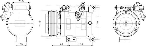 Ava Quality Cooling MZAK303 - Компресор, кондиціонер avtolavka.club