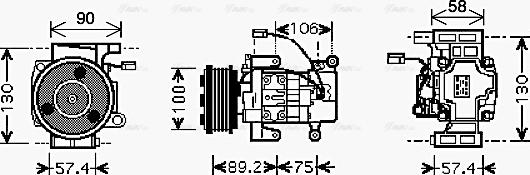 Ava Quality Cooling MZAK208 - Компресор, кондиціонер avtolavka.club