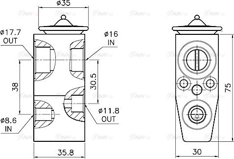 Ava Quality Cooling OL1746 - Розширювальний клапан, кондиціонер avtolavka.club