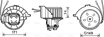 Ava Quality Cooling OL8627 - Вентилятор салону avtolavka.club