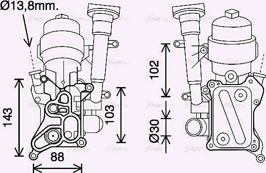 Ava Quality Cooling OL3686H - Масляний радіатор, рухове масло avtolavka.club