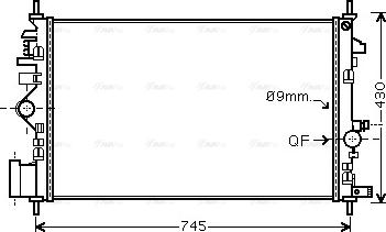 Ava Quality Cooling OL 2468 - Радіатор, охолодження двигуна avtolavka.club