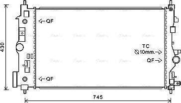 Ava Quality Cooling OL 2546 - Радіатор, охолодження двигуна avtolavka.club