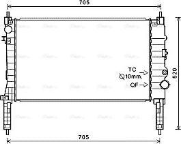 Ava Quality Cooling OL2654 - Радіатор, охолодження двигуна avtolavka.club