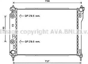 Ava Quality Cooling OL2626 - Радіатор, охолодження двигуна avtolavka.club