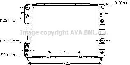 Ava Quality Cooling OL 2199 - Радіатор, охолодження двигуна avtolavka.club