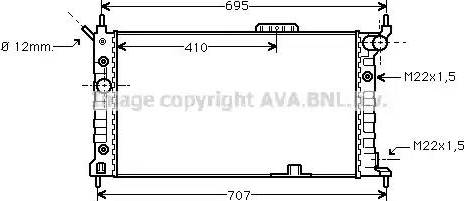 Ava Quality Cooling OL 2169 - Радіатор, охолодження двигуна avtolavka.club