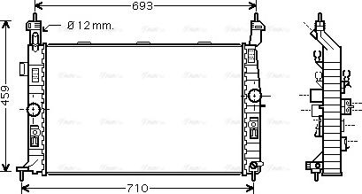 Ava Quality Cooling OL 2345 - Радіатор, охолодження двигуна avtolavka.club