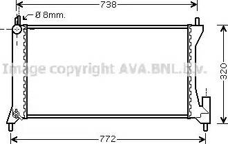 Ava Quality Cooling OL 2386 - Радіатор, охолодження двигуна avtolavka.club