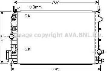 Ava Quality Cooling OL 2388 - Радіатор, охолодження двигуна avtolavka.club