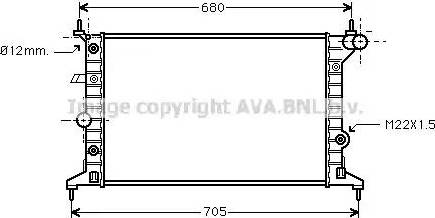 Ava Quality Cooling OL 2219 - Радіатор, охолодження двигуна avtolavka.club