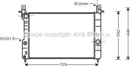 Ava Quality Cooling OL 2283 - Радіатор, охолодження двигуна avtolavka.club