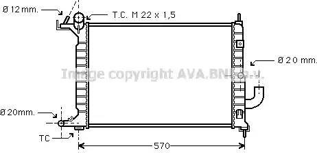 Ava Quality Cooling OL 2221 - Радіатор, охолодження двигуна avtolavka.club