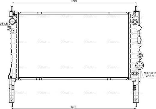 Ava Quality Cooling OL2747 - Радіатор, охолодження двигуна avtolavka.club