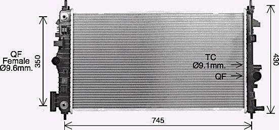 Ava Quality Cooling OL2726 - Радіатор, охолодження двигуна avtolavka.club