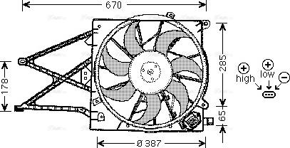 Ava Quality Cooling OL 7509 - Вентилятор, охолодження двигуна avtolavka.club