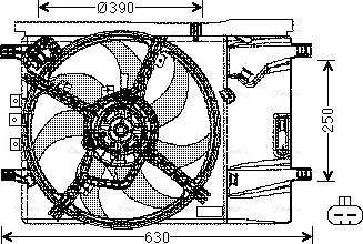 Ava Quality Cooling OL 7539 - Вентилятор, охолодження двигуна avtolavka.club