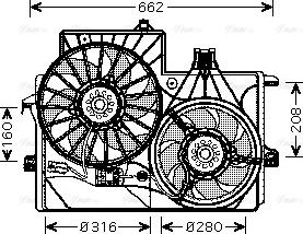 Ava Quality Cooling OL 7529 - Вентилятор, охолодження двигуна avtolavka.club