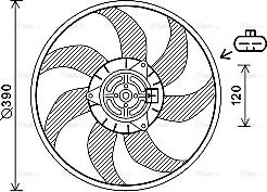 Ava Quality Cooling OL7613 - Вентилятор, охолодження двигуна avtolavka.club