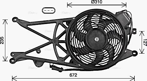 Ava Quality Cooling OL7738 - Вентилятор, охолодження двигуна avtolavka.club