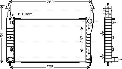 Ava Quality Cooling OLA2432 - Радіатор, охолодження двигуна avtolavka.club