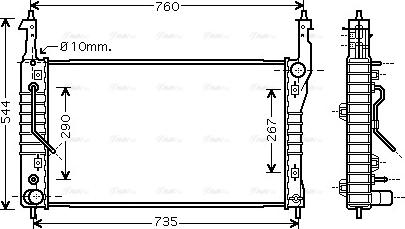 Ava Quality Cooling OLA2424 - Радіатор, охолодження двигуна avtolavka.club