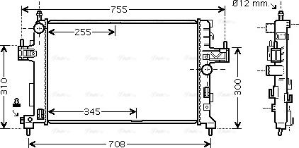 Ava Quality Cooling OLA2380 - Радіатор, охолодження двигуна avtolavka.club