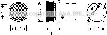 Ava Quality Cooling OLAK493 - Компресор, кондиціонер avtolavka.club