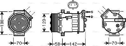 Ava Quality Cooling OLAK448 - Компресор, кондиціонер avtolavka.club