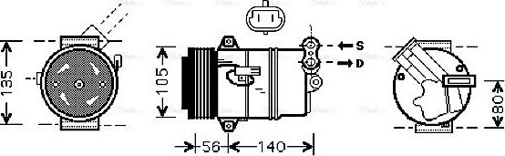 Ava Quality Cooling OLAK428 - Компресор, кондиціонер avtolavka.club