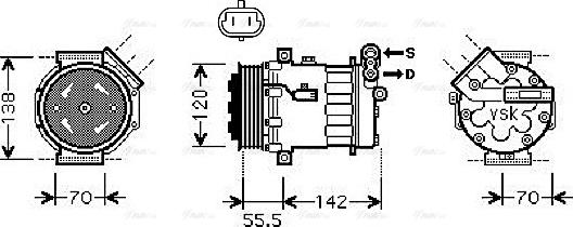 Ava Quality Cooling OLK586 - Компресор, кондиціонер avtolavka.club