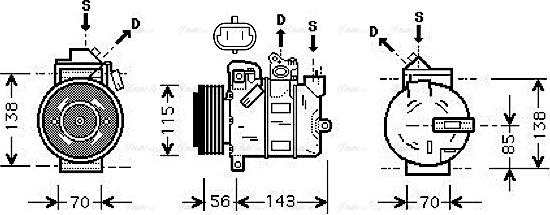 Ava Quality Cooling OLAK357 - Компресор, кондиціонер avtolavka.club