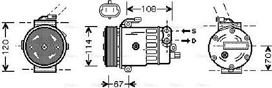 Ava Quality Cooling OLAK319 - Компресор, кондиціонер avtolavka.club