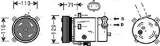 Ava Quality Cooling OLAK276 - Компресор, кондиціонер avtolavka.club